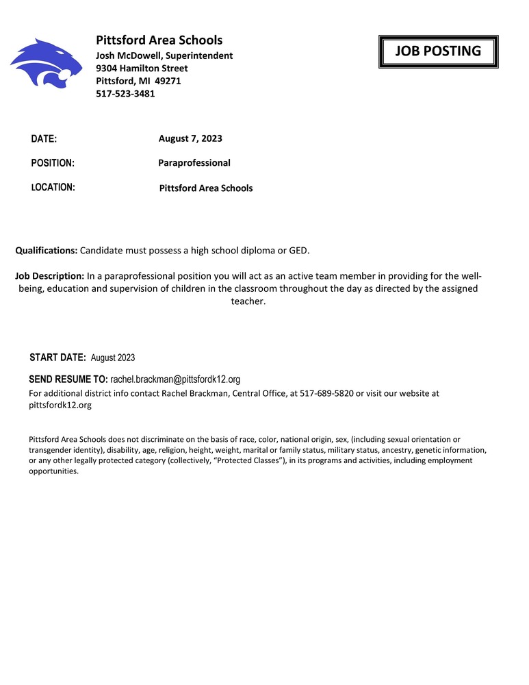 News Pittsford Area Schools