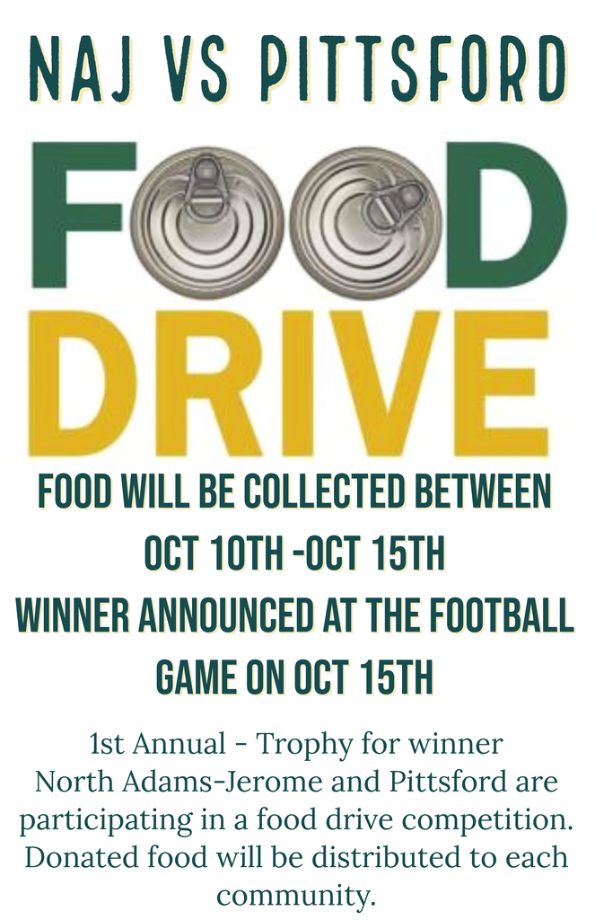 Wildcats  lets bring those can goods to Friday's Vasity Football game!